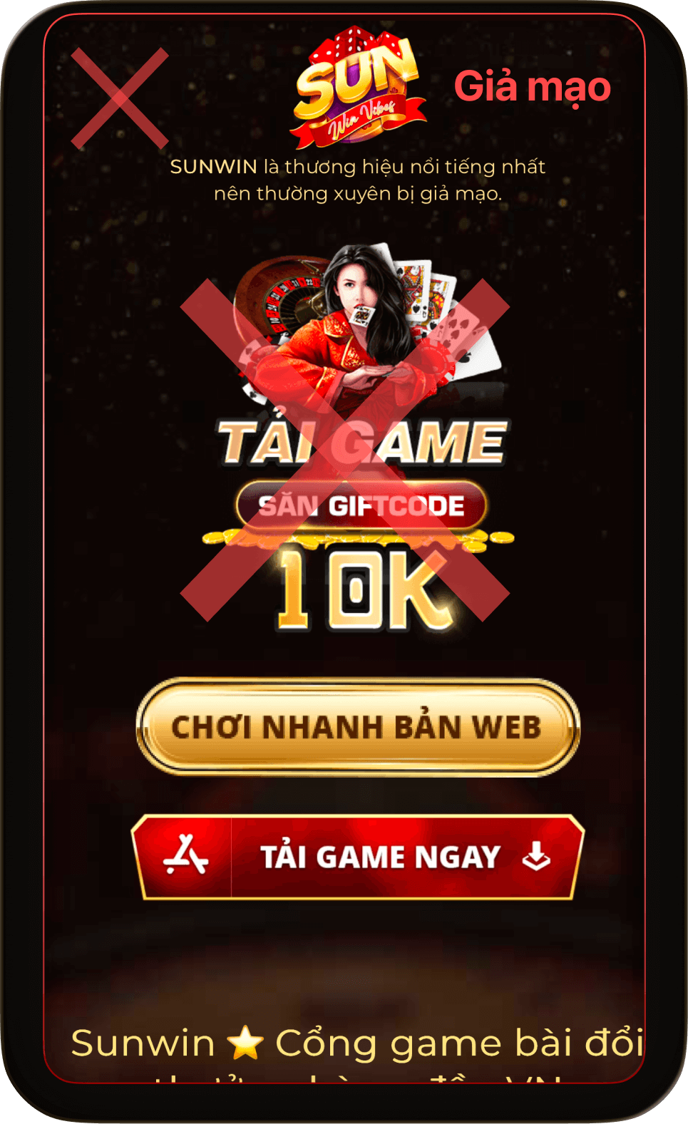 Cảnh báo ứng dụng giả mạo